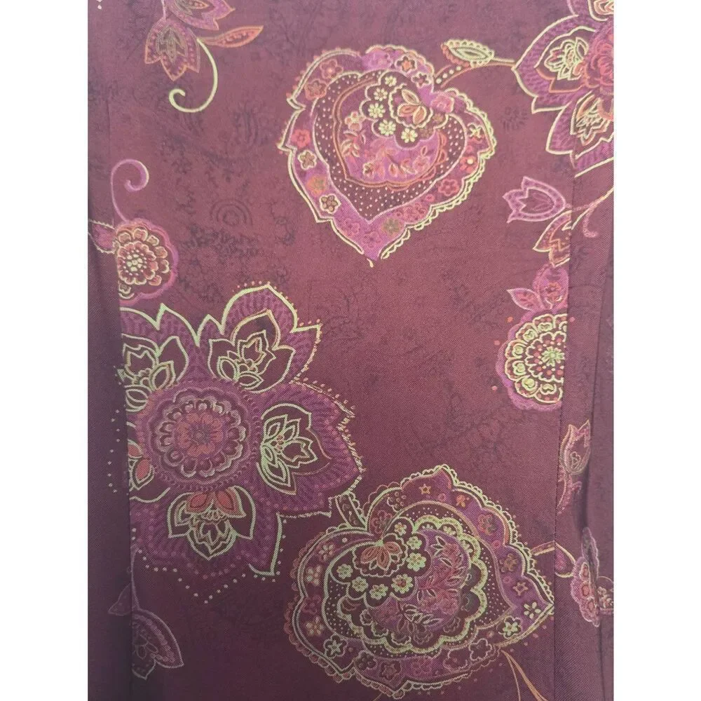 VTG Rampage Paisley / Jacquard Spaghetti Strap Whimsygoth Fairycore Dress Sz. 7J